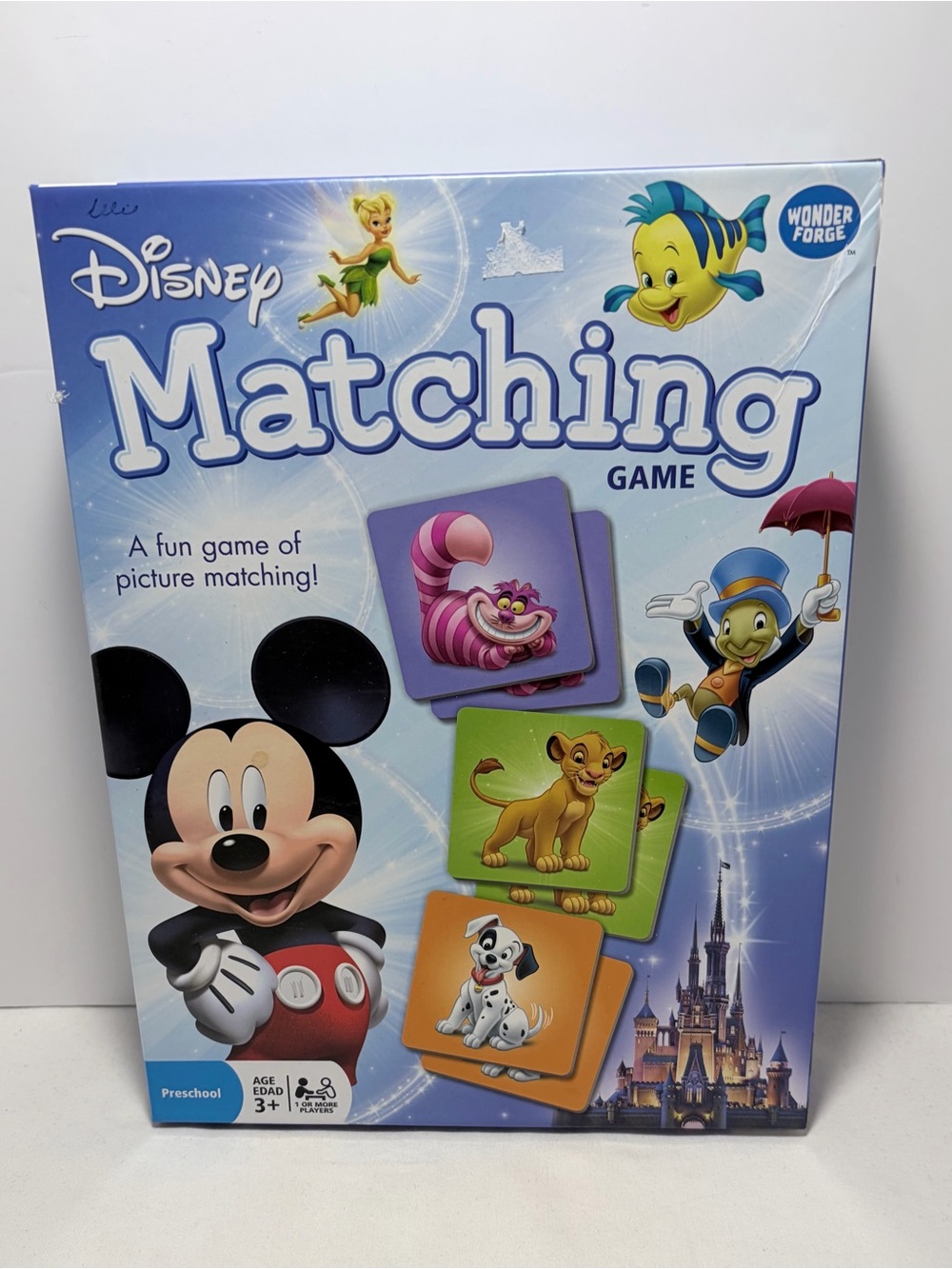 Disney Matching Game - Blue Box with Multicolor Character Cards 3+